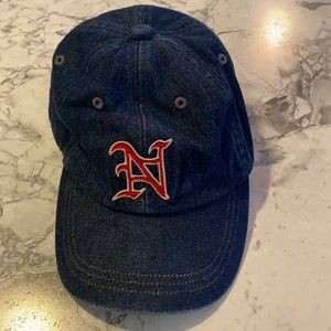 Next | Denim Adjustable Baseball Cap, Blue/Red